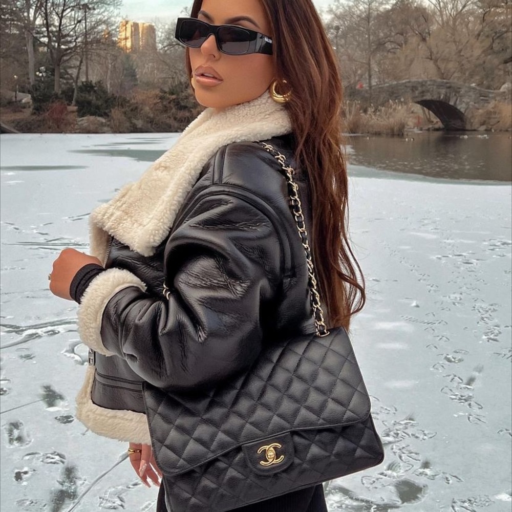 🔥LAST 1 LEFT!!🔥 ZARA NWT Bloggers Favorite Faux Leather Fleece Collar Jacket - Picture 3 of 16